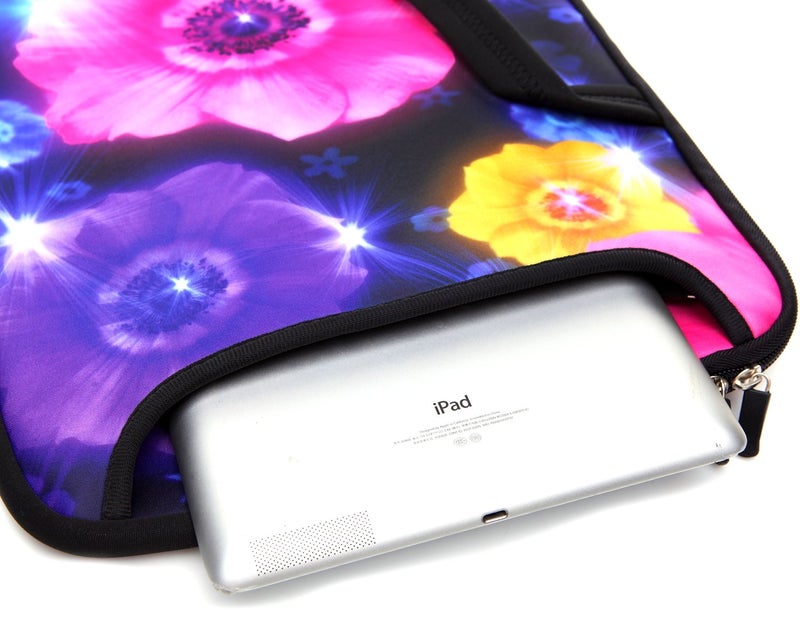 TAIDY 15.6-Inch Laptop Shoulder Bag Case Sleeve For 14 15" 15.6 Inch HP/Dell/Lenovo Colourful Flower - Image 4